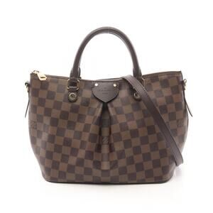 Louis Vuitton Siena Handbag Canvas Leather Damier Brown